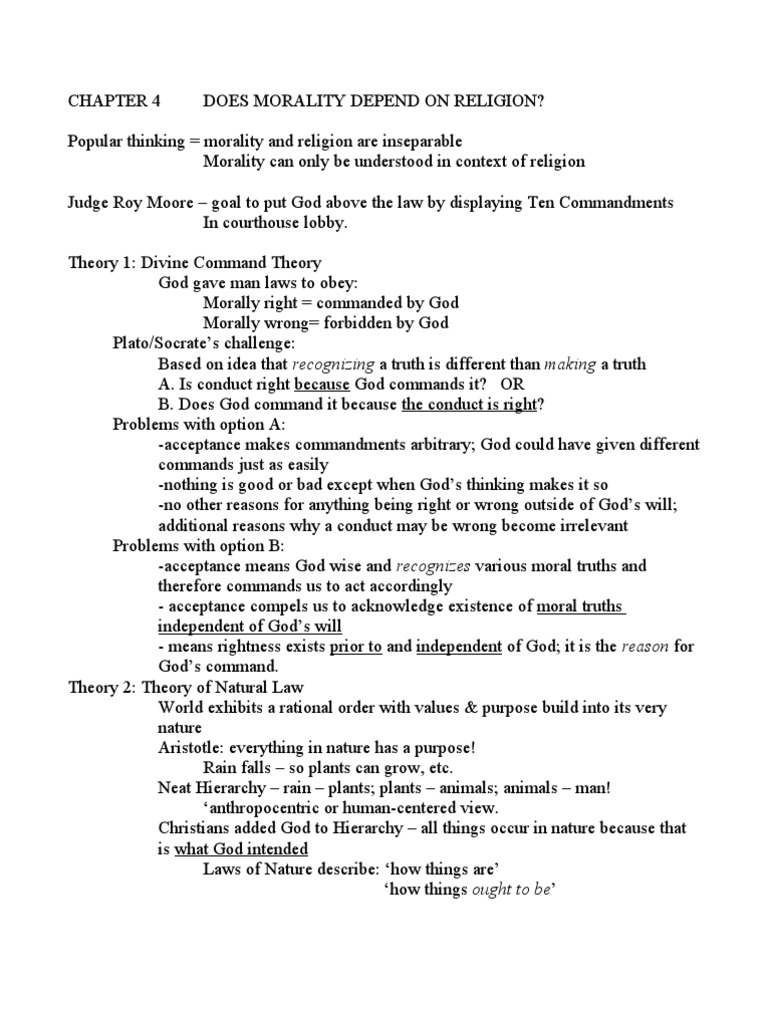 does morality depend on religion relationship between religion and morality pdf